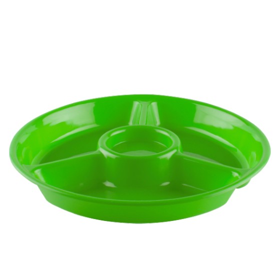 Green Snack Plate BPA Free